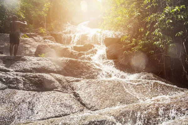 Cachoeira Brilho Brilhante Koh Lipe Ilha — Fotografia de Stock