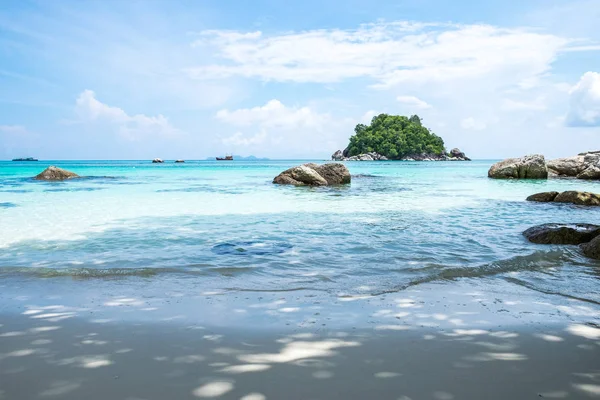 Andaman Cristal Mer Plage Sable Blanc Île Lipe — Photo
