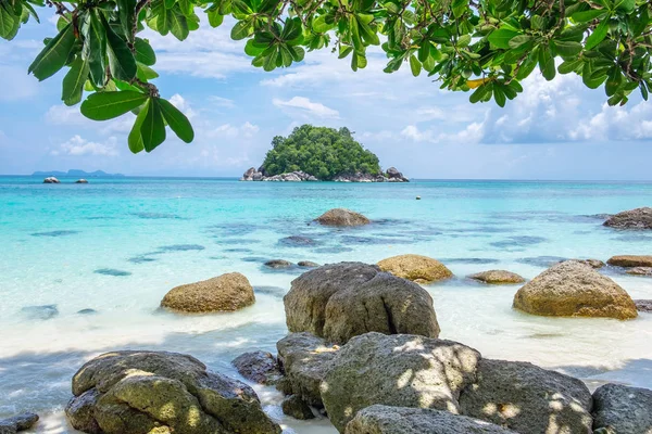 Andaman Cristal Mer Plage Sable Blanc Île Lipe — Photo