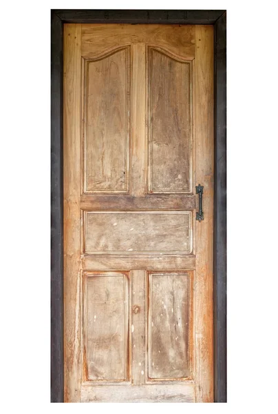 Dřevěné Dveře Izolované Pozadí — Stock fotografie
