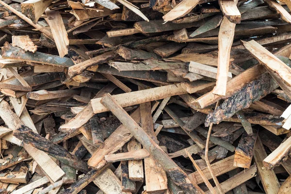 Wooden stack cluster firewood — Stock Photo, Image