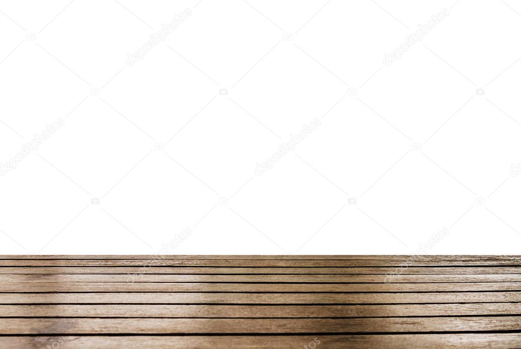 Wood table top on background