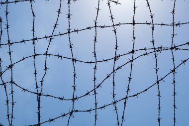 Gökyüzü ile tel örgü çit