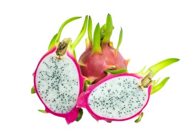 Dragon meyve pembe yeşil sapı dilim soyma