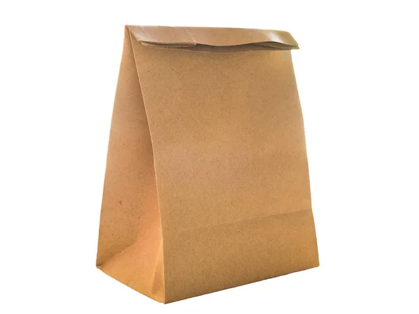 Brown paper bag packaging for environment — Stock Photo, Image