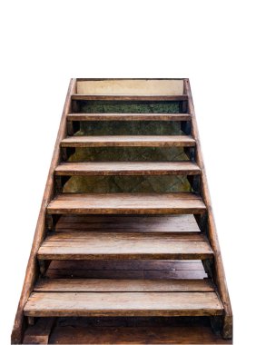 Staircase wooden to top success clipart