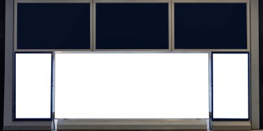 Boş beyaz, siyah ekran billboard ve tabela reklam için