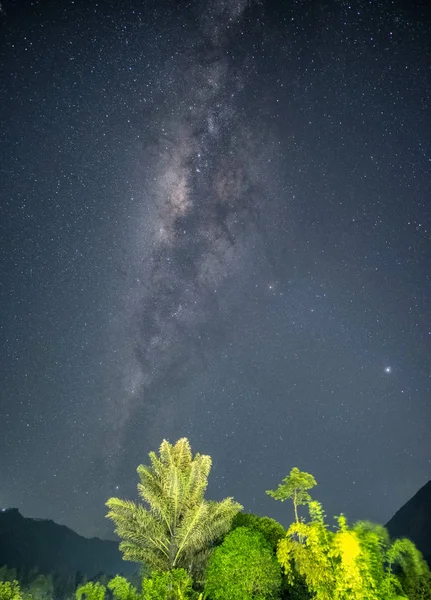 Via Lattea chiara galassia con stellato — Foto Stock