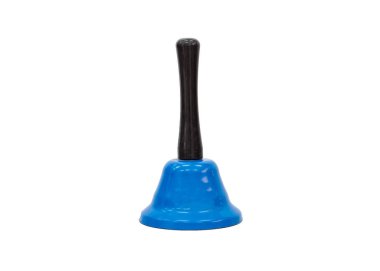 Blue bell toy with handle on background clipart