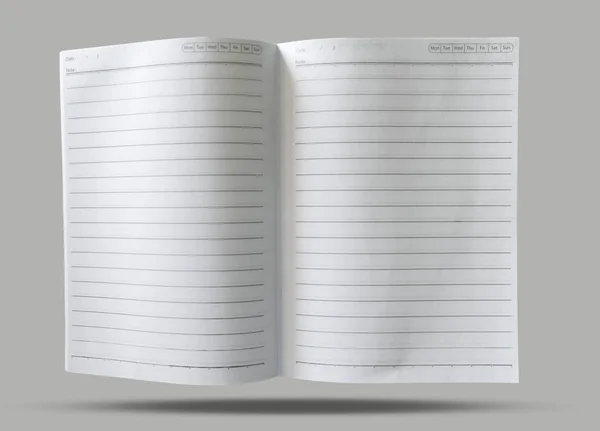 Notepad paper grid blank open — Stock Photo, Image