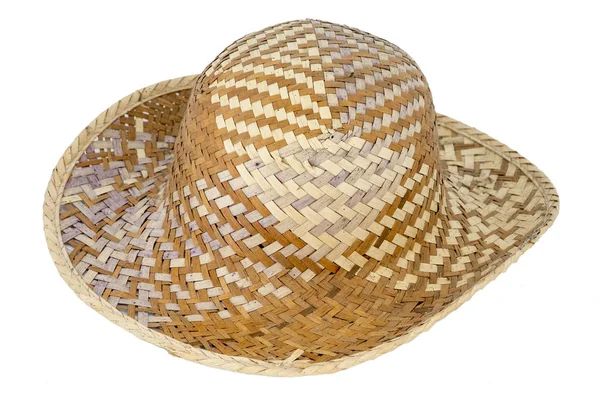 Cappello tessitura vimini antico tradizionale largo — Foto Stock