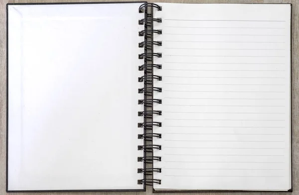 White book memo blank open striped — Stock Photo, Image