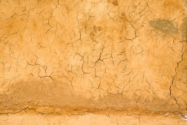 Turuncu yüzey duvar toprak çatlamak