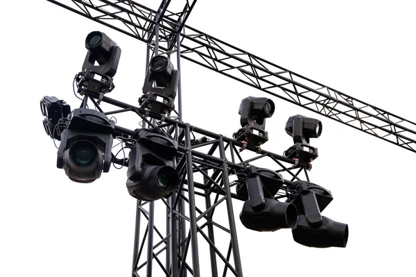 Structure metal black stage lights with spotlight