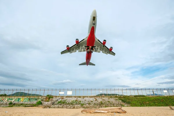 Airplane take off at airport