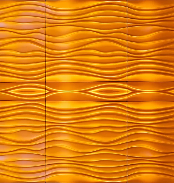 Onda naranja amarillo patrón pared abstracto — Foto de Stock