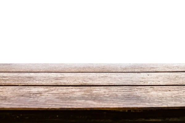 Mesa de madera sobre fondo blanco —  Fotos de Stock