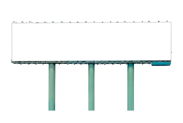 Gran estructura de cartelera en blanco con gran poste — Foto de Stock