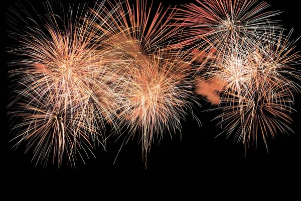 Πολύχρωμα πυροτεχνήματα έκρηξη στο ετήσιο Φεστιβάλ — Φωτογραφία Αρχείου