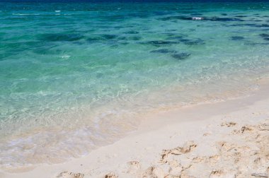 Beyaz kum plaj tropikal deniz