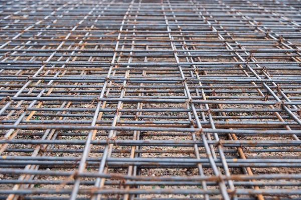 Weathered rusty steel grating construction — Stock Photo, Image