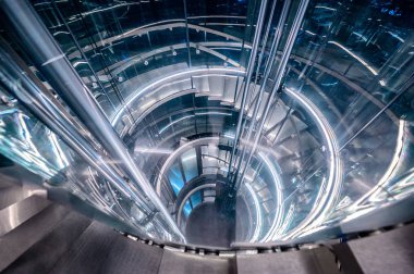 Modern ışık ile Asansör daire tünel Lift