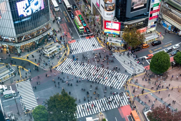 Tokio, Japón - Nov 08 2017: Vista aérea de peatones caminando —  Fotos de Stock