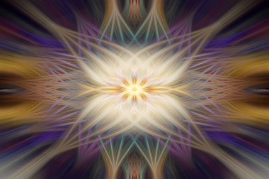 Yaprak şeklinin soyut kıvrımlı renkli lif hareket efekti