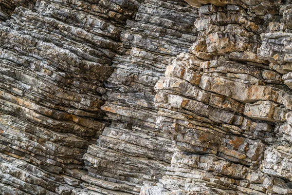 Pancacke Kaya Oluşumları Budva Karadağ Yakın Deniz Kenarı Gibi — Stok fotoğraf