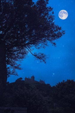 Geceleri, Cornwall, İngiltere'de fotoğrafı Marazion sarayda St Michaels Mount