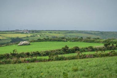 Peyzaj alanların yeşil kırsal Cornish hillside, Cornwall, İngiltere, Birleşik Krallık