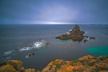 Lands End - en batı noktası bir popüler turistik, Penwith olan İngiltere'nin peyzaj