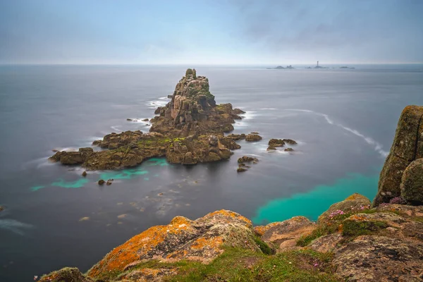 Lands End - en batı noktası bir popüler turistik, Penwith olan İngiltere'nin peyzaj