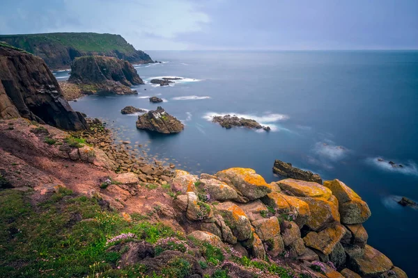 Landschaft Des Landes Ende Der Westlichste Punkt Englands Der Eine — Stockfoto