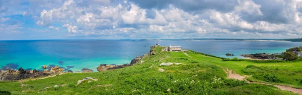Vista Panorámica Costa Playa Ives Cornwall Inglaterra Reino Unido Europa — Foto de Stock