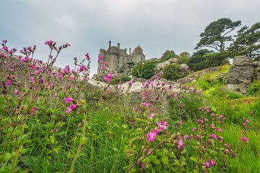 Mount st michael ada kale ve bahçeleri, Marazion yakınındaki Penzance, Cornwall, İngiltere