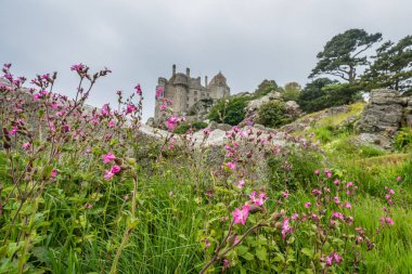 Mount st michael ada kale ve bahçeleri, Marazion yakınındaki Penzance, Cornwall, İngiltere