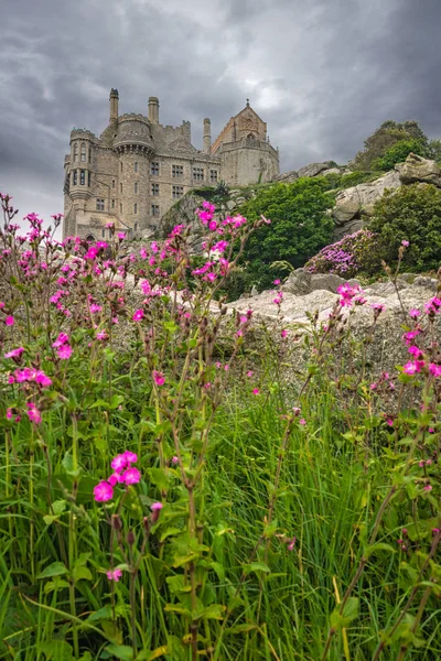 Mount Michael Island Festung Und Gärten Marazion Der Nähe Von — Stockfoto