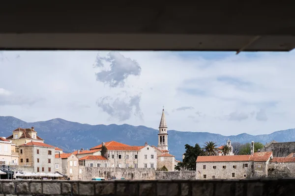 Budva Černá Hora Duben 2018 Panoramatický Pohled Historických Budov Starém — Stock fotografie