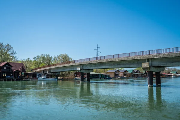 Ada Bojana Montenegro April 2018 Road Bridge Ada Bojana River — Stock Photo, Image