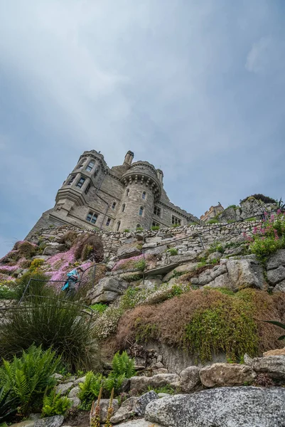 Marazion Angleterre Mai 2018 Forteresse Jardins Île Michaels Mount Marazion — Photo