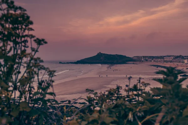 Ives Inglaterra Mayo 2018 Porthmeor Beach Atardecer Cornwall Reino Unido — Foto de Stock