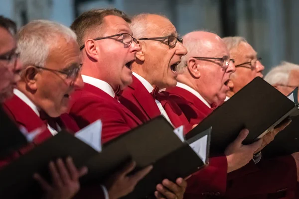 Rochester Engeland Juli 2018 Mens Koor Presterende Een Kathedraal Kent — Stockfoto