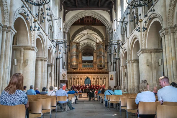 Rochester Engeland Juli 2018 Mens Koor Presterende Een Kathedraal Kent — Stockfoto