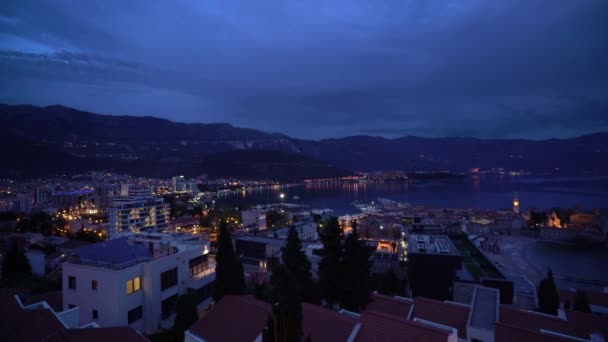 モンテネグロのブドヴァ町の音 — ストック動画