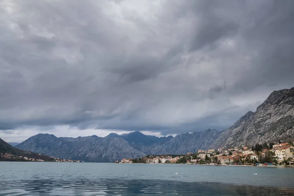 View Beautiful Kotor Bay Seen Kotor Town Shore Montenegro — Stock Photo, Image