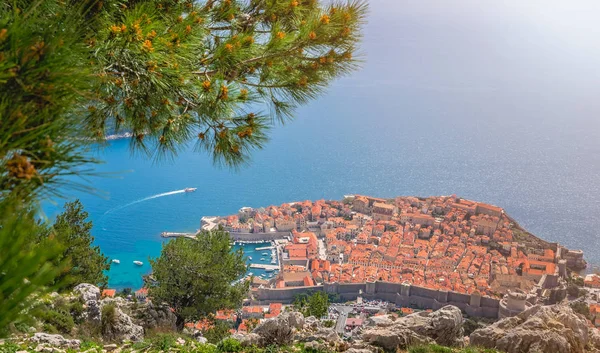 Ciudad Vieja Dubrovnik Lista Unesco Patrimonio Humanidad Como Desde Arriba — Foto de Stock