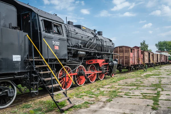 Jaworzyna Slaska Polonia Agosto 2018 Una Vieja Locomotora Tren Vapor — Foto de Stock