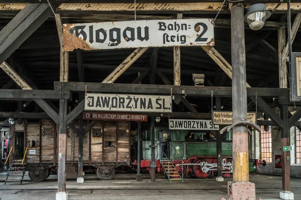 Jaworzyna Slaska Pologne Août 2018 Anciennes Enseignes Gare Rétro Avec — Photo