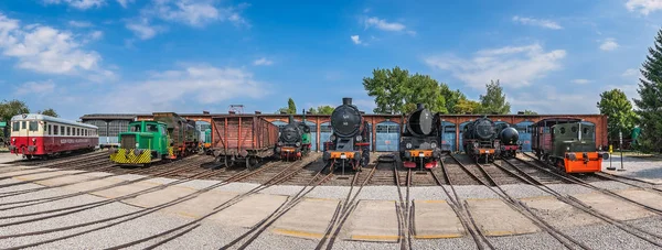 Jaworzyna Slaska Polonia Agosto 2018 Vista Panorámica Las Viejas Locomotoras — Foto de Stock